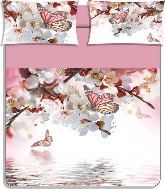 Completo lenzuola copriletto nature wings stampa digitale matrimoniale - karì in Set di lenzuola e federe Falco Biancheria - Parete, commercioVirtuoso.it