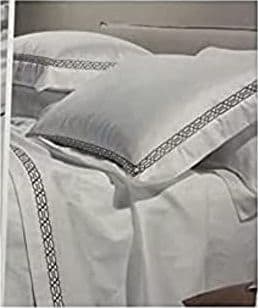 Completo Lenzuola Matrimoniale in Raso di Puro Cotone con Ricamo Art. Luxor - Tortora, 2 Piazze Casa e cucina/Tessili per la casa/Biancheria da letto/Lenzuola e federe/Set di lenzuola e federe Biancheria Arredo Home - Nola, Commerciovirtuoso.it