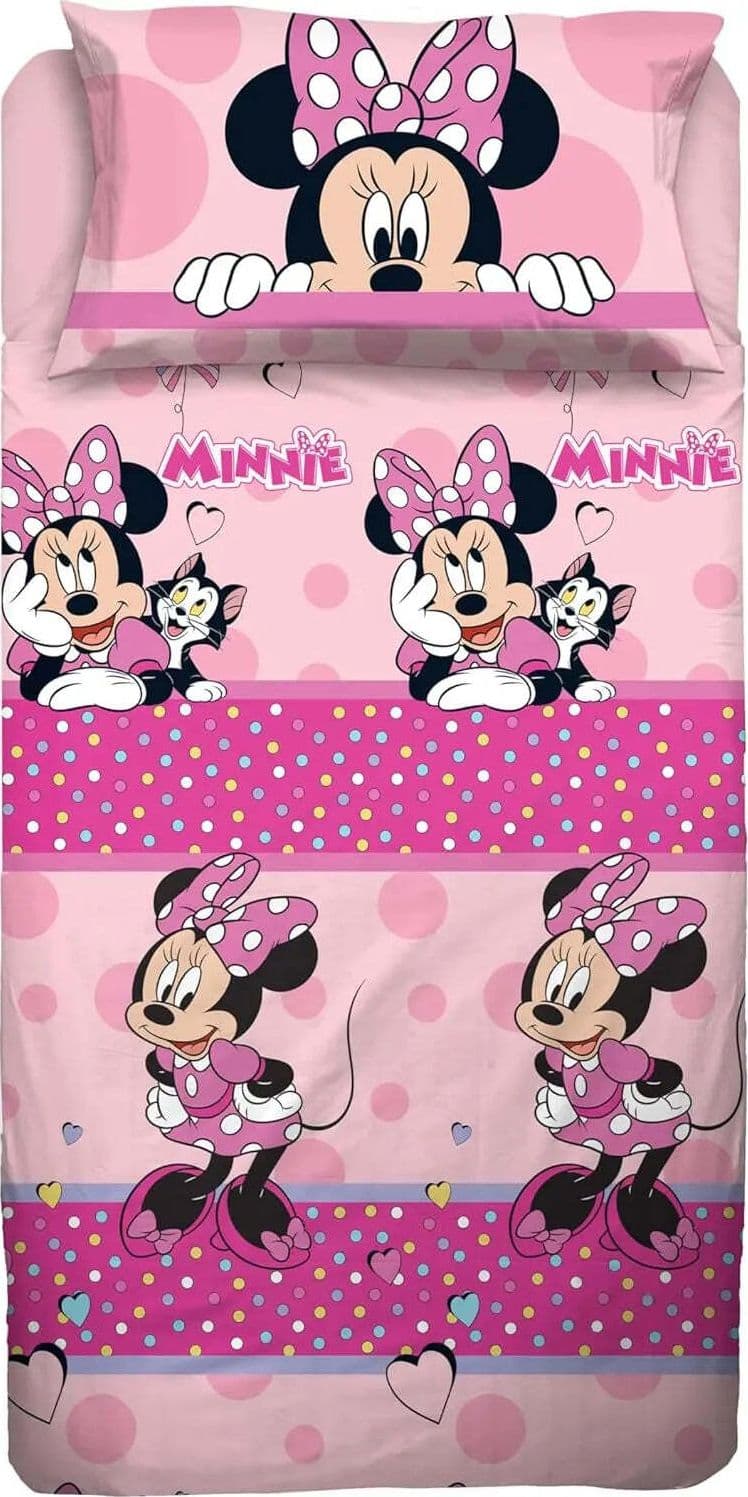 Completo lenzuola minnie singolo 100% cotone - Disney in Set di lenzuola e federe Falco Biancheria - Parete, commercioVirtuoso.it