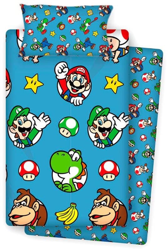 Completo lenzuola singolo super mario 100% cotone in Set di lenzuola e federe Falco Biancheria - Parete, commercioVirtuoso.it