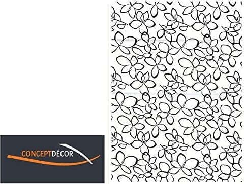 CONCEPT DECOR - TENDA A PACCHETTO CON BINARIO INCLUSO COLORE BIANCO CON FIORE 120X175