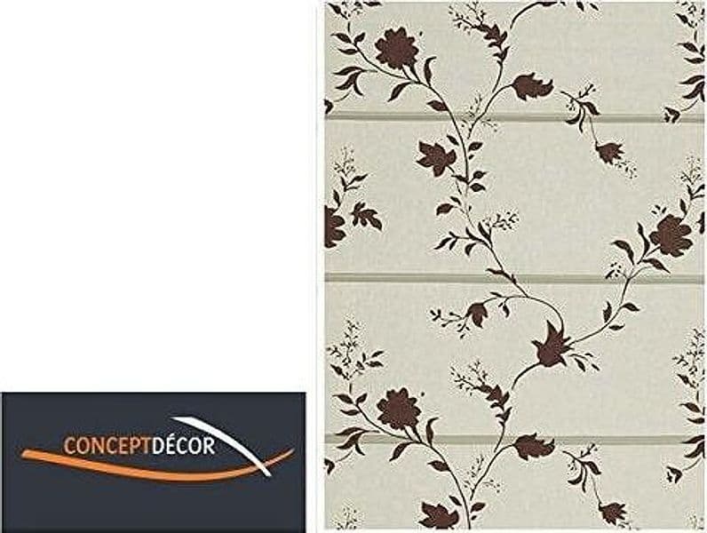 CONCEPT DECOR - TENDA A PACCHETTO CON BINARIO INCLUSO COLORE GRIGIO CON FIORE 100X175