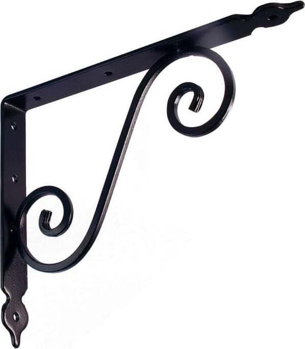 CONDY---MENSOLA-RUSTICA-ELEGANTE-MARTELLATA-COLORE-NERO-25X20CM