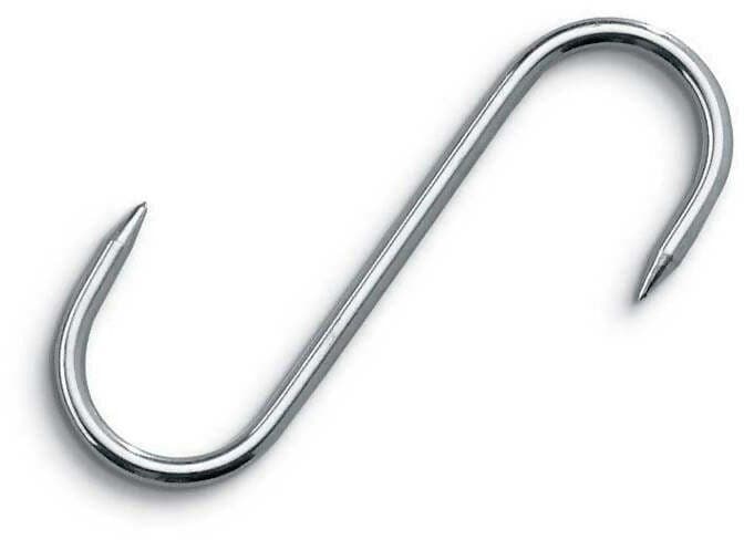 Confezione 10 Pezzo Di Ganci Da Macellaio Per Appendere Tutto Inox Mm 100X4 Ausonia - 58302 in Ganci a S Ausonia - Maniago, commercioVirtuoso.it
