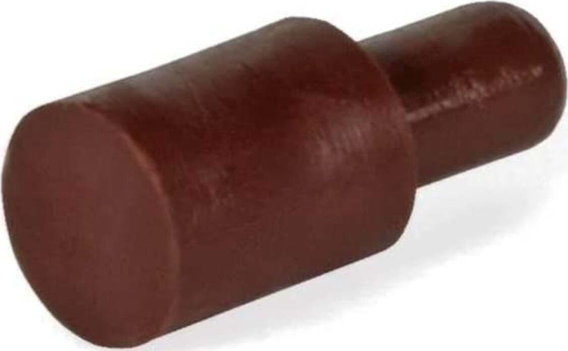 CONFEZIONE-16-PEZZI---MENSOLINE-REGGIPIANI-IN-NYLON---CON-PERNO-Ø5MM---COLORE-MARRONE