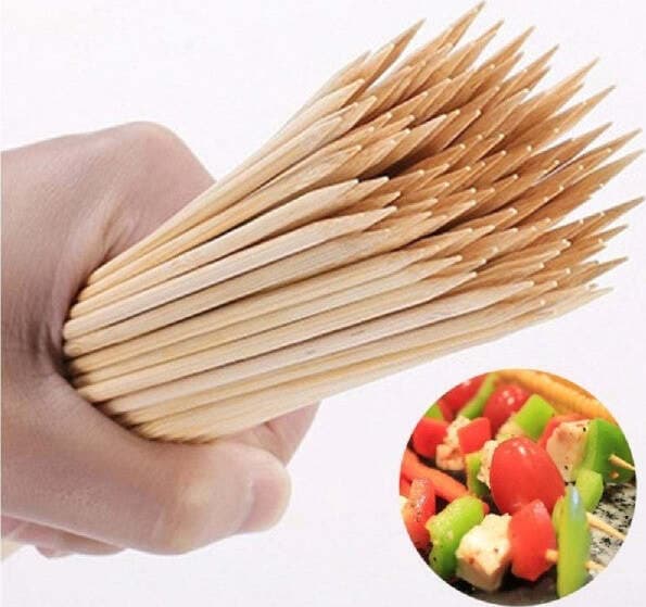 CONFEZIONE 90 BASTONCINI PER SPIEDINI SPIEDONI IN LEGNO BAMBÙ DA 30CM