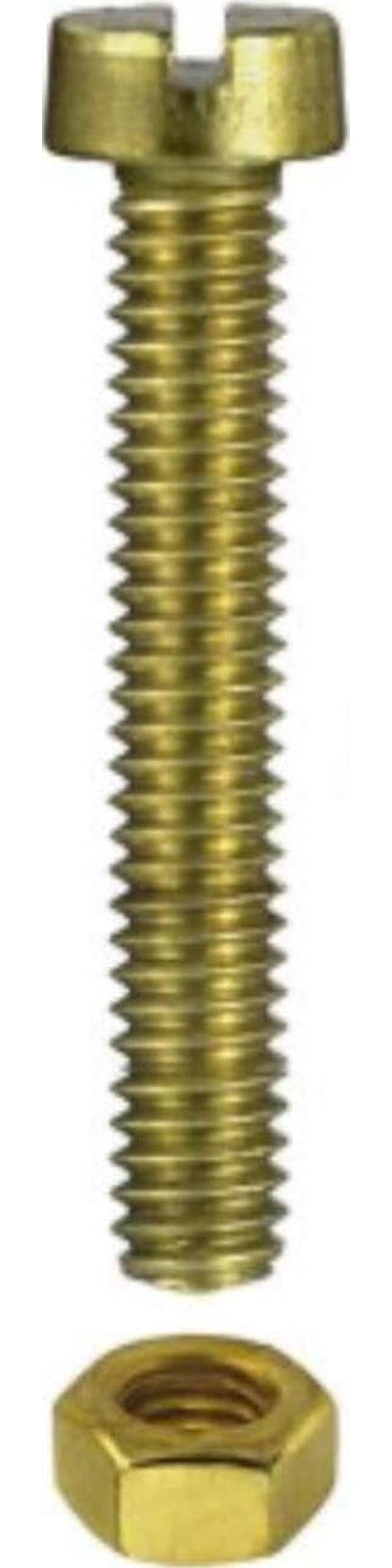 CONFEZIONE-DA-10-PEZZI---VITI-RADIO-FILETTATE-A-TESTA-CILINDICA-CON-DADO-2x10MM---IN-OTTONE