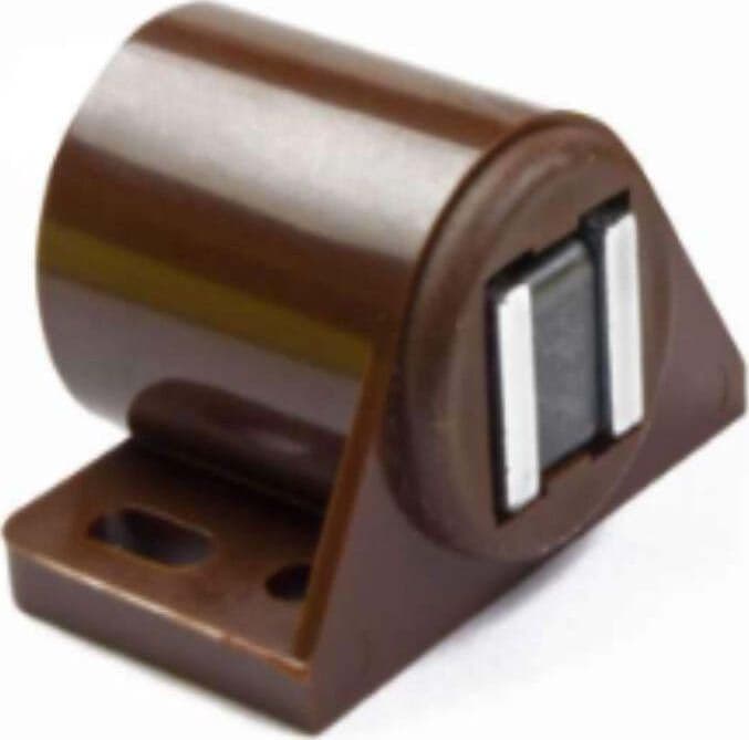 CONFEZIONE-DA-2-PEZZI---CHIUSURE-MAGNETICHE-DA-APPLICARE-REGOLABILI---FORZA-6KG---IN-PLASTICA-COLORE-MARRONE