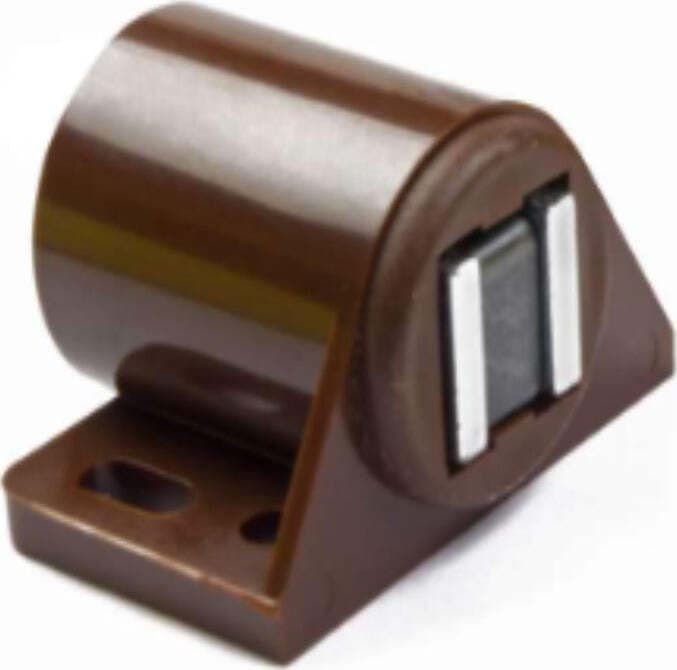 CONFEZIONE-DA-2-PEZZI---CHIUSURE-MAGNETICHE-DA-APPLICARE-REGOLABILI---FORZA-6KG---IN-PLASTICA-COLORE-MARRONE