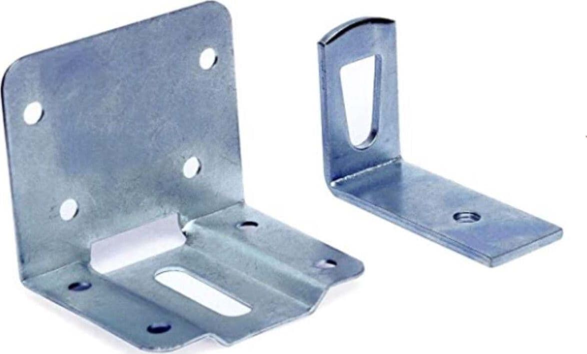 CONFEZIONE-DA-2-PEZZI---LASTRINE-A-SQUADRA-CORTA-REGOLABILI-PER-FISSAGGIO-PENSILI---55x22MM---ZINCATE