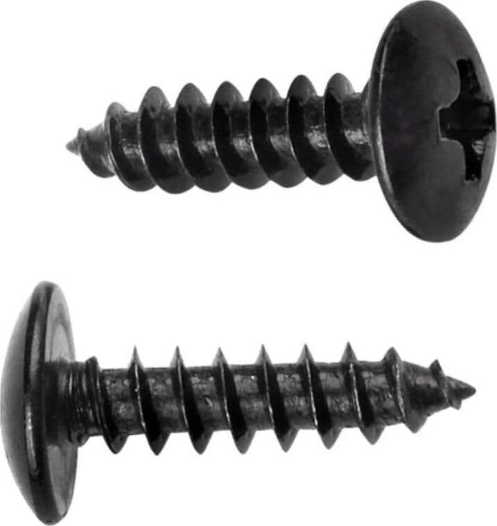 CONFEZIONE-DA-40-PEZZI---VITI-PER-LAMIERA-4,2x13MM---TESTA-BOMBATA-E-IMPRONTA-A-CROCE---ZINCATE-E-VERNICIATE-NERE