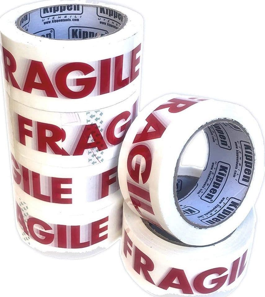 Confezione Da 6 Rotoli Nastro Adesivo Per Imballaggi Scritta Fragile 66mt X 48mm Fai da te/Ferramenta/Adesivi e sigillanti/Nastro adesivo/Nastro da imballo Trade Shop italia - Napoli, Commerciovirtuoso.it