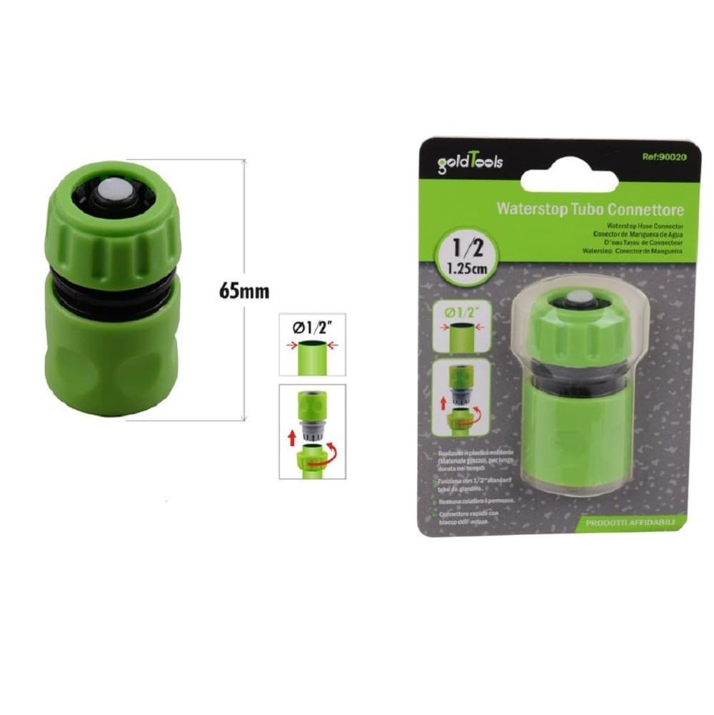 Connettore Con Innesto Rapido Per Tubo 1/2? 1.25cm Con Blocco Acqua 65 Mm 90020 Giardino e giardinaggio/Attrezzi da giardino e attrezzature per l'irrigazione/Attrezzature per l'irrigazione/Pompe e accessori/Parti e connettori Trade Shop italia - Napoli, Commerciovirtuoso.it