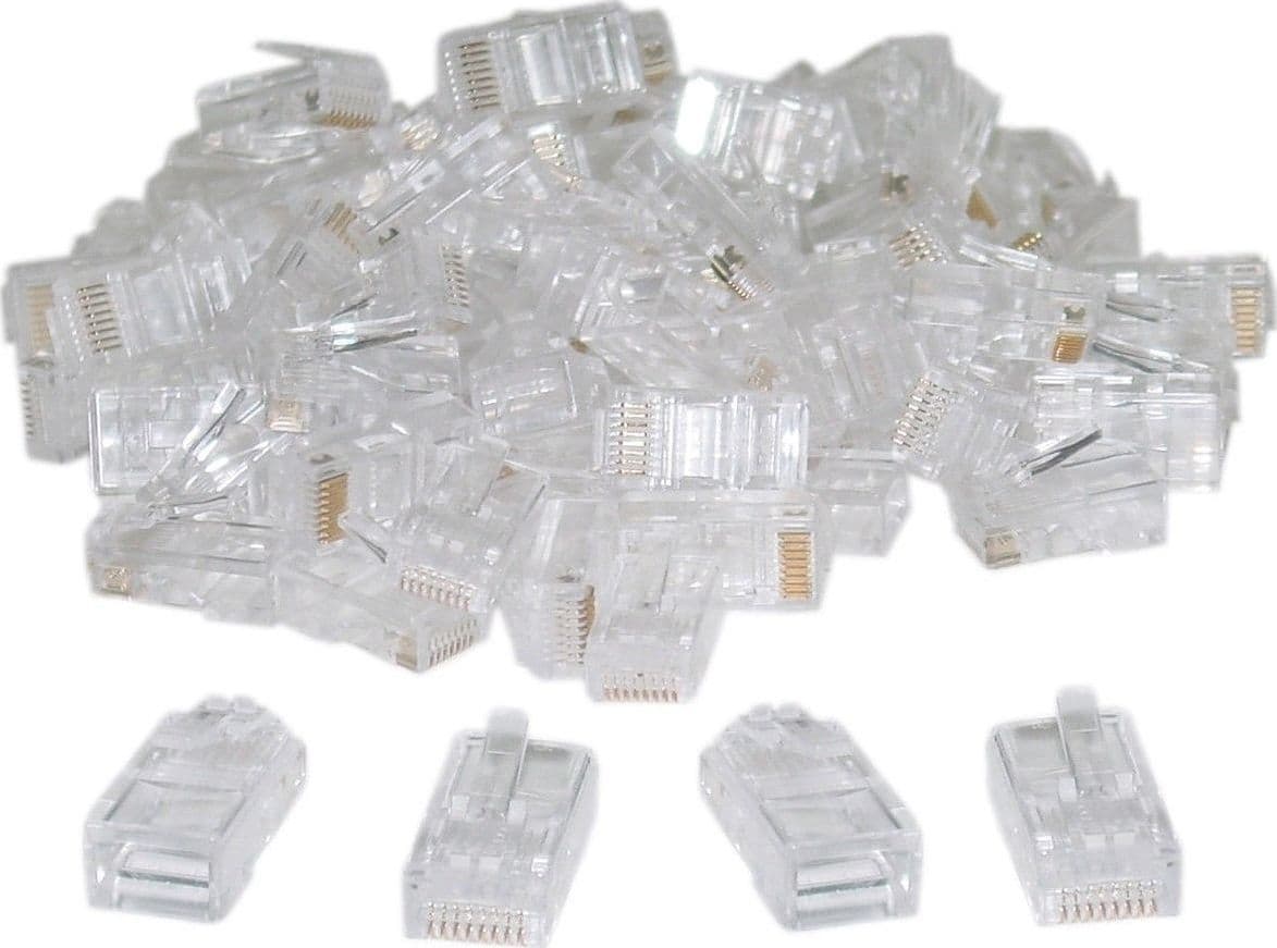 100 PEZZI CONNETTORE LAN CAT5 8 POLI ETHERNET PLUG LAN RJ45 NETWORK INTERNET Elettronica/Informatica/Accessori/Cavi e accessori/Cavi/Cavi Ethernet Trade Shop italia - Napoli, Commerciovirtuoso.it