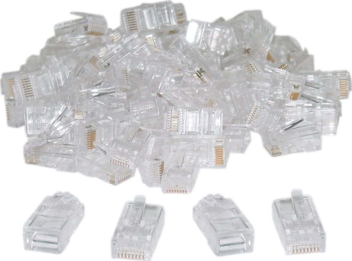 100 PEZZI CONNETTORE LAN CAT5 8 POLI ETHERNET PLUG LAN RJ45 NETWORK INTERNET Elettronica/Informatica/Accessori/Cavi e accessori/Cavi/Cavi Ethernet Trade Shop italia - Napoli, Commerciovirtuoso.it