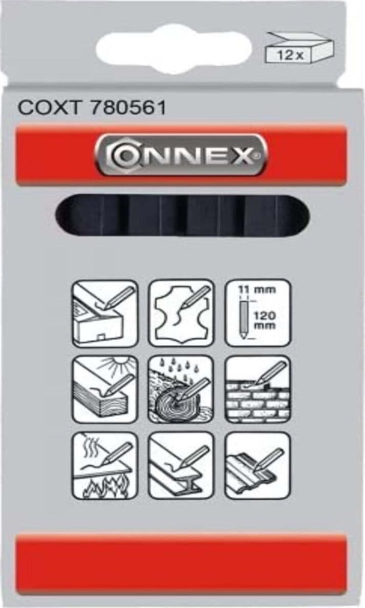 CONNEX---CONFEZIONE-DA-12-PEZZI---GESSI-DA-COSTRUZIONE-PER-MERCARE-120x11MM---COLORE-BLU