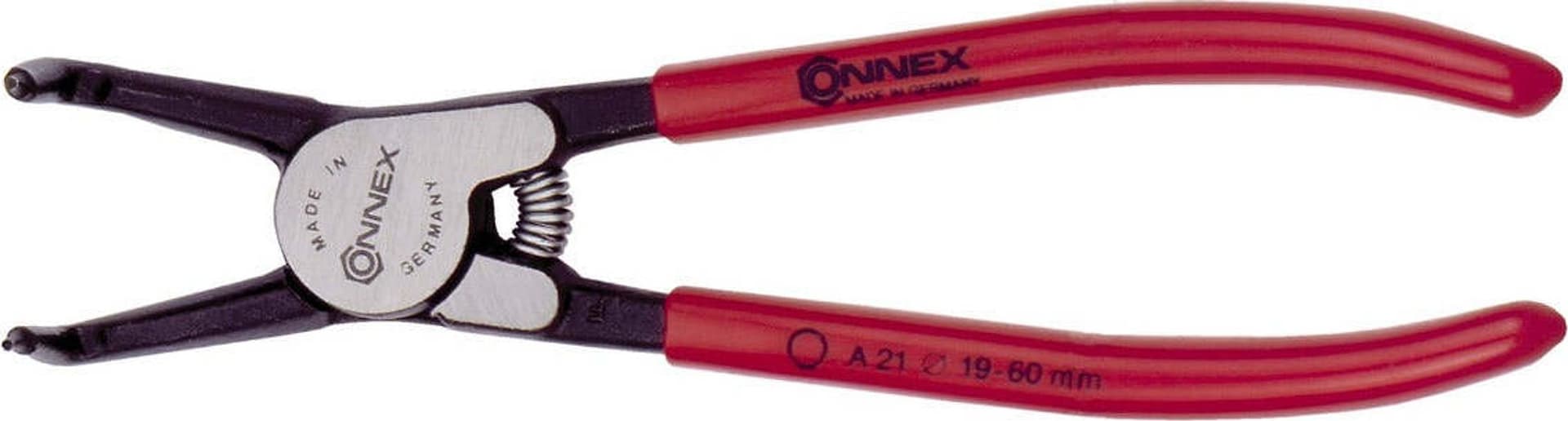 CONNEX---PINZE-PER-ANELLI-ESTERNI-SEEGER-180MM---CON-MANICI-ROSSI-E-FINITURA-NERA