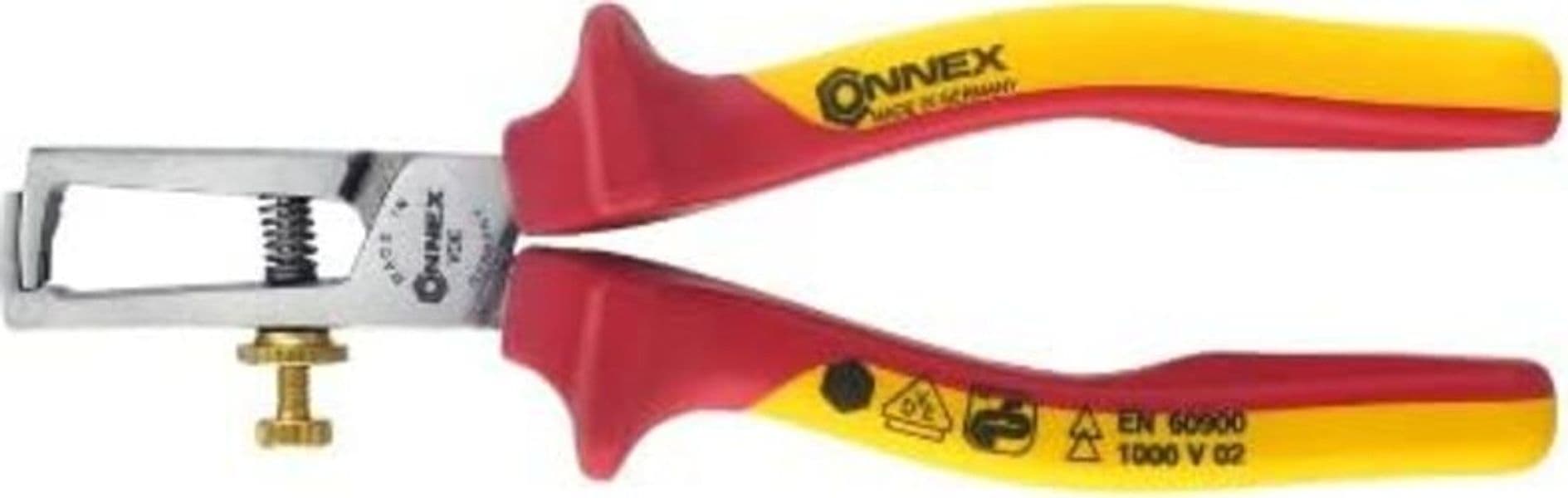 CONNEX---PINZE-SPELLAFILI-PER-ELETTRICISTI-ISOLATE-1000V---MANICI-BICOLORE-GIALLO/ROSSO