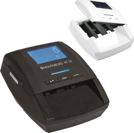 Conta-verifica banconote HT 7.0 - nero - Holenbecky Cancelleria e prodotti per ufficio/Archivio ufficio e accessori per scrivania/Casseforti portamonete e contabanconote/Contabanconote Eurocartuccia - Pavullo, Commerciovirtuoso.it