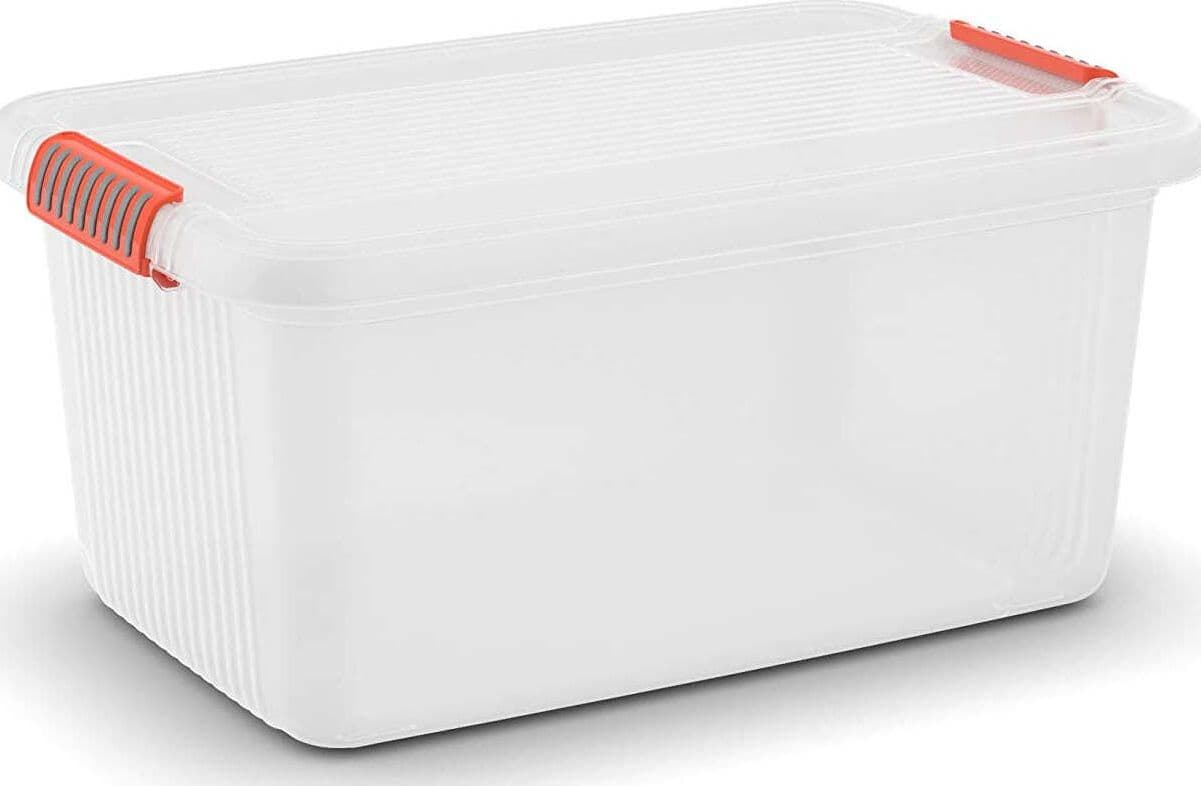 Contenitore salvaspazio Kis K Latch Box L - 59X39X28H Trasparente Keter 85630000719 Casa e cucina/Organizzazione interni/Contenitori ceste e cestini/Contenitori con coperchio Scontolo.net - Potenza, Commerciovirtuoso.it