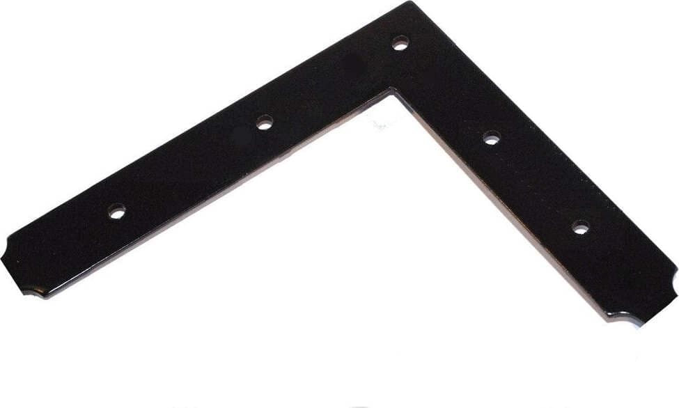 CONTROPIASTRA DI RINFORZO SAGOMATA 200x200x30MM - IN ACCIAIO VERNICIATO NERO