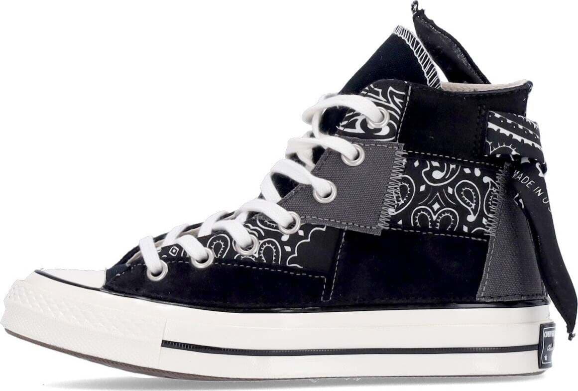 CONVERSE-Scarpa-Alta-Uomo-Chuck-70-Canvas-Ltd-Black-Paisley-Patchwork-da-uomo