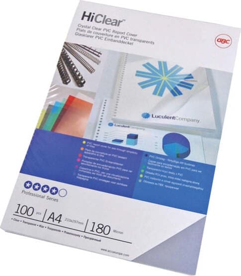 Copertine Hi-Clear - A4 - 150 micron - neutro trasparente - GBC - scatola 100 pezzi Cancelleria e prodotti per ufficio/Elettronica per ufficio/Rilegatrici e accessori/Copertine per rilegatrici Eurocartuccia - Pavullo, Commerciovirtuoso.it
