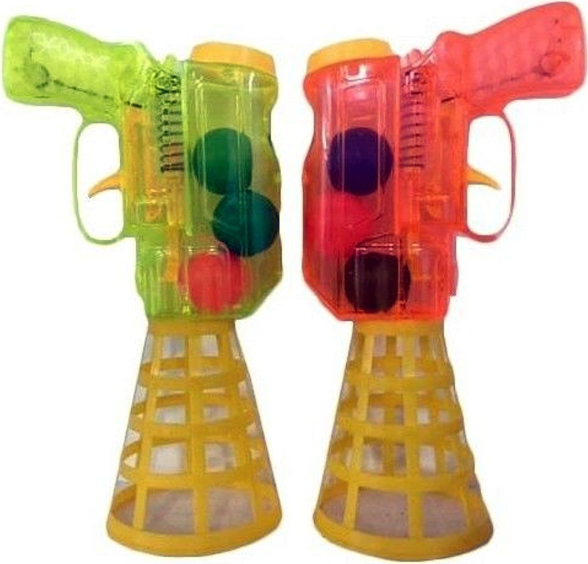 COPPIA 2 PISTOLE LANCIA SPARA PALLINE CANESTRO MARE PISCINA SPIAGGIA GIOCO BIMBI