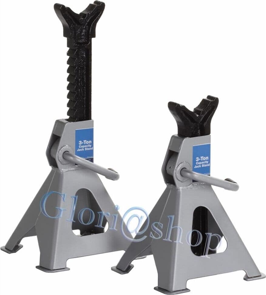 Coppia Cavalletti Auto Moto 3000 Kg Cavalletto 3 Ton Con Regolazione 3t