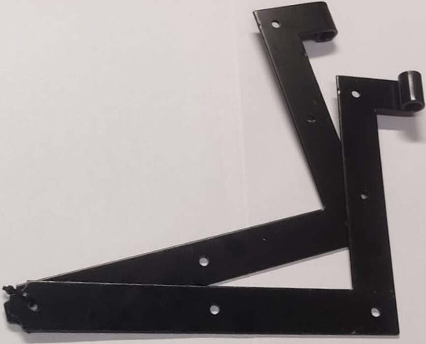 COPPIA DI CANTONALI AD ANGOLO - DESTRA E SINISTRA - 250x200x30MM - IN ACCIAIO VERNICIATO COLORE NERO