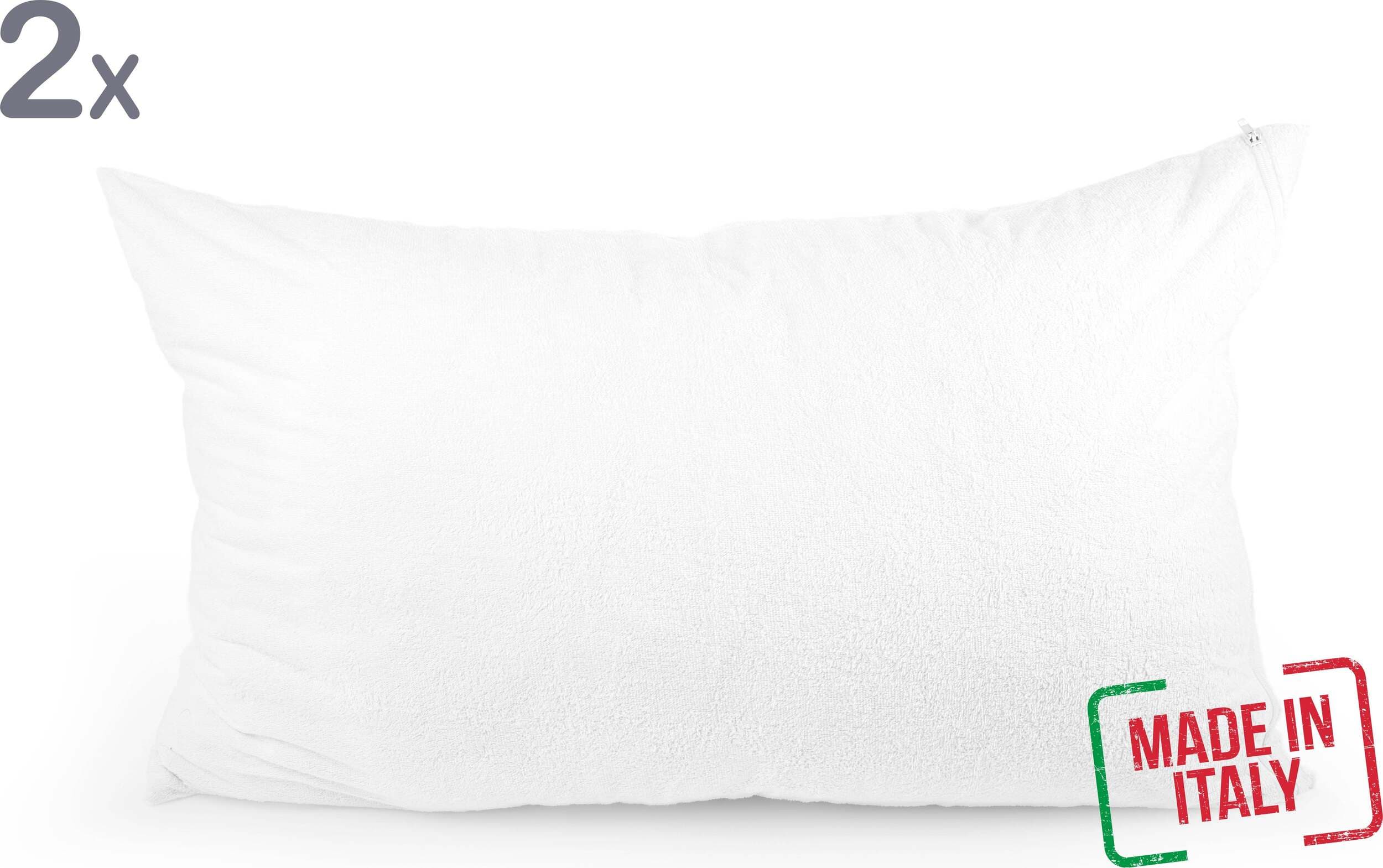 Coppia di Copriguanciali con Zip Impermeabili Traspiranti Anallergici Made in Italy Bianchi Casa e cucina/Tessili per la casa/Biancheria da letto/Lenzuola e federe/Federe protettive per cuscini Smartdecohome - Sesto San Giovanni, Commerciovirtuoso.it