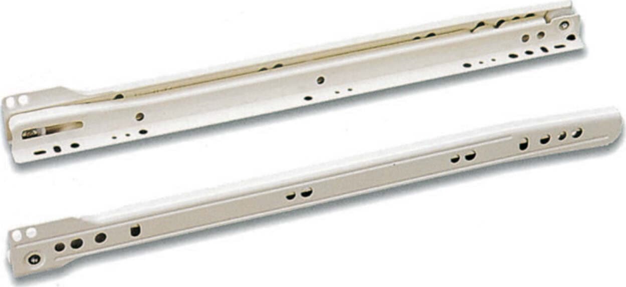 COPPIA-DI-GIUDE-PER-CASSETTI-A-RULLINO-IN-METALLO-AD-ESTRAZIONE-SEMPLICE-350MM---COLORE-BIANCO