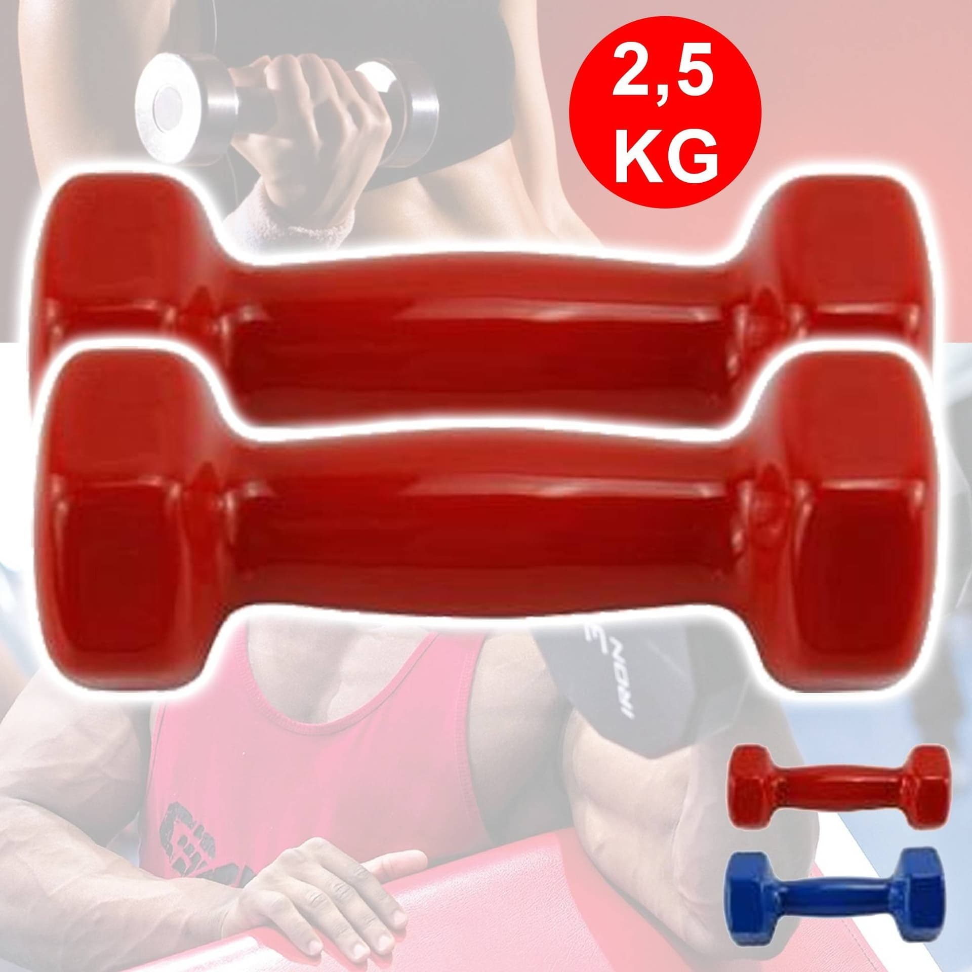 Coppia Di Manubri In Vinile Da 2,5 Kg Ognuno Manubri Pesi Palestra Fitness Sport Pesi Palestra Trade Shop italia - Napoli, Commerciovirtuoso.it