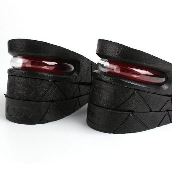 Coppia-Di-Solette-Alza-Tacchi-Tacco-Per-Uomo-Nero-Alzatacco-Per-Scarpe-Altezza