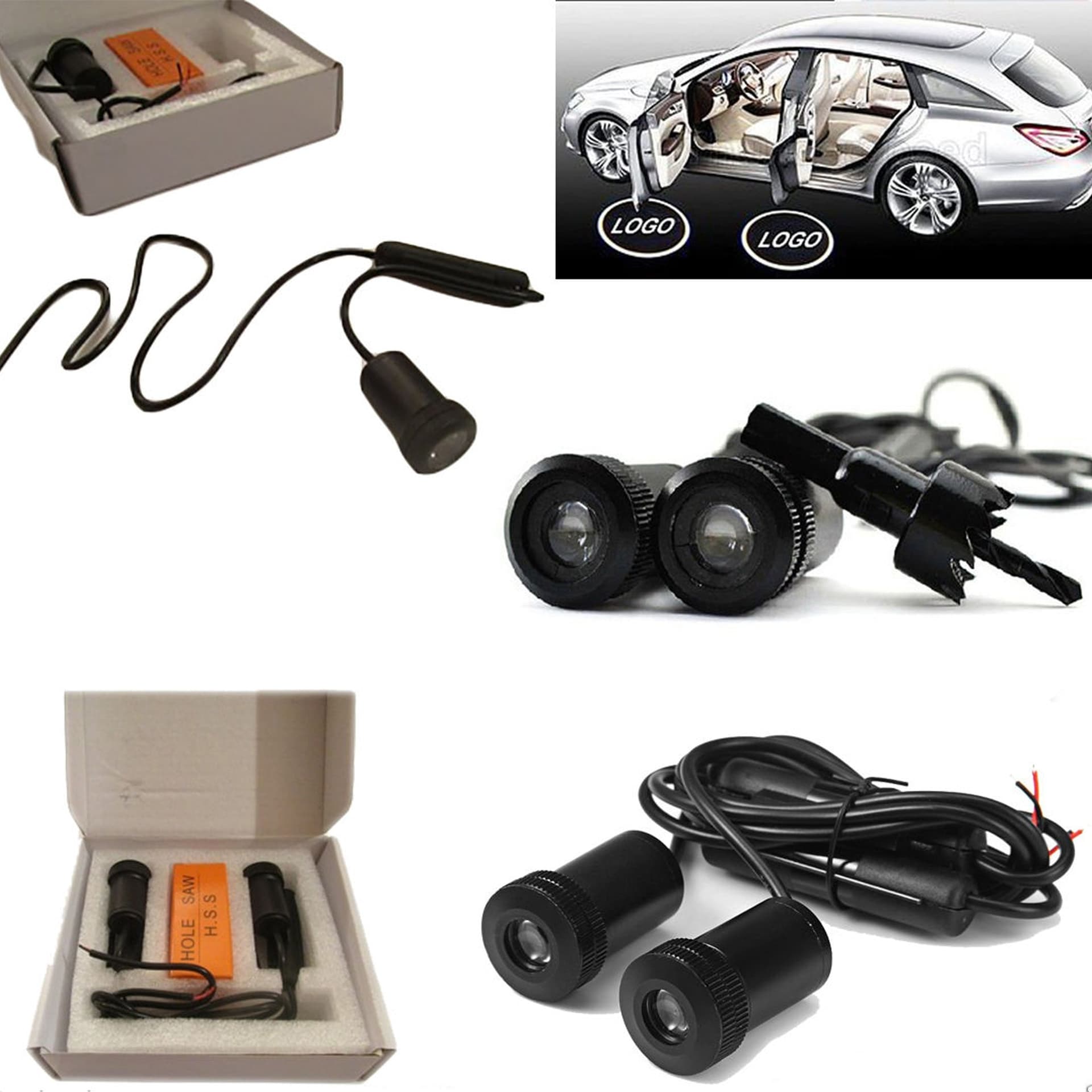 COPPIA FARETTI A LED CORTESIA SOTTOPORTA PER AUTO LUCI LED PROIETTORE LOGO Auto e Moto/Parti per auto/Luci lampadine e indicatori/Lampadine/Lampadine per esterno Trade Shop italia - Napoli, Commerciovirtuoso.it