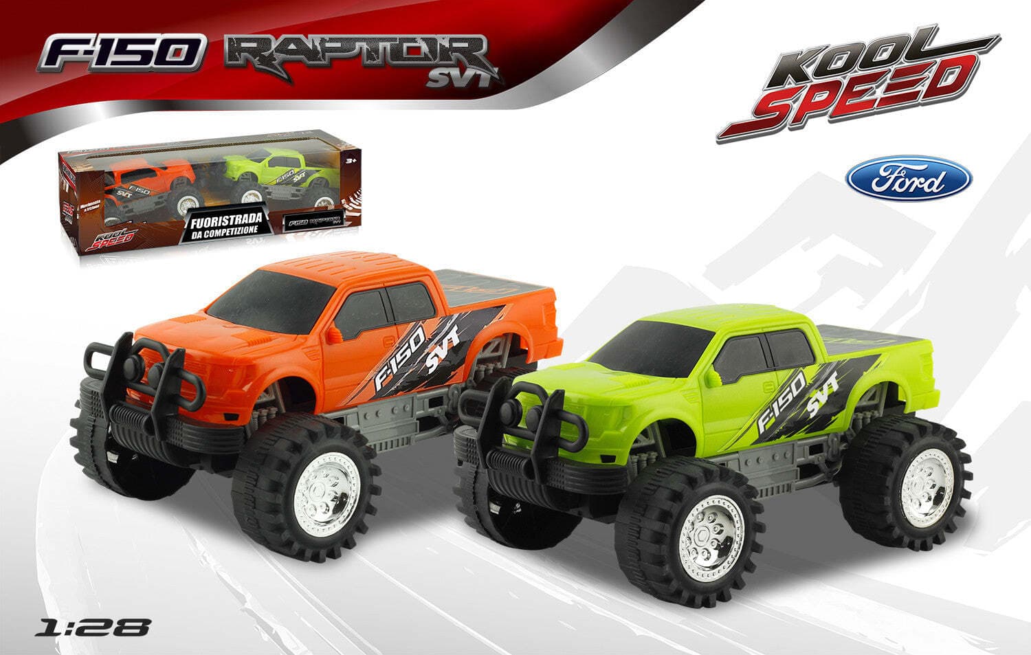 Coppia-Ford-Pick-Up-F150-frizione-1:24-Kool-Speed