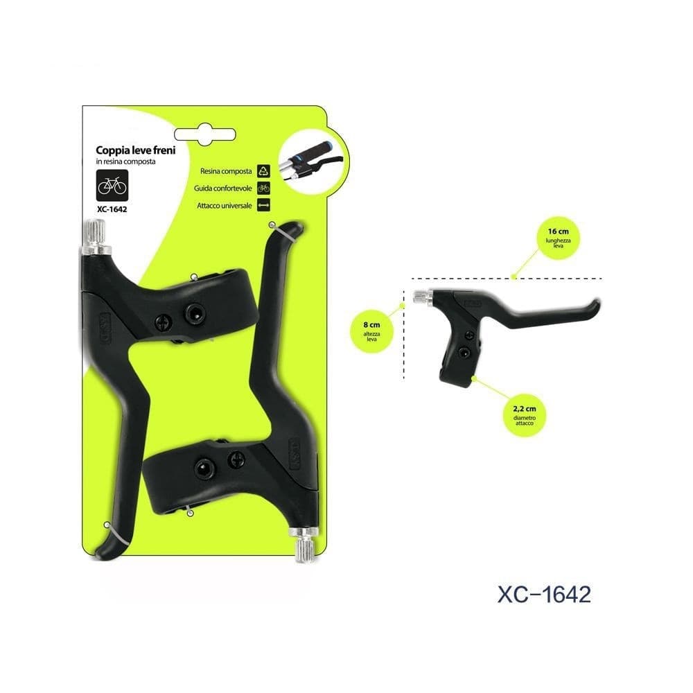 Coppia Leve Freni In Resina Composta Per Bicicletta Attacco Universale Xc-1642 Sport e tempo libero/Attività ricreative all'aperto/Ciclismo/Componenti e parti/Parti freni/Pastiglie freni Trade Shop italia - Napoli, Commerciovirtuoso.it