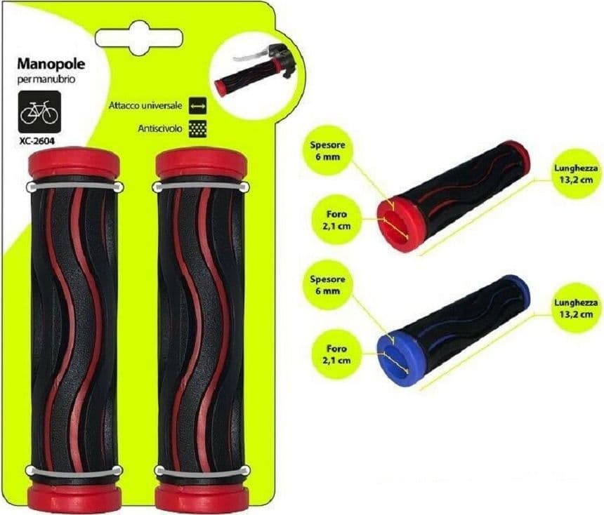 Coppia Manopole Per Manubrio Sterzo Bici Bicicletta Universale Con Onde Xc-2604 Sport e Tempo Libero > Ciclismo > Ricambi per Bici > Sport Trade Shop italia - Napoli, Commerciovirtuoso.it