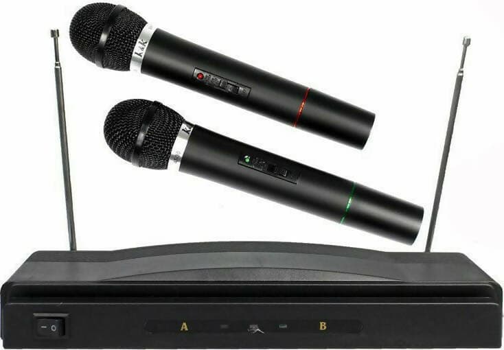 Coppia microfoni wireless senza filo con base ricevitore wifi Elettronica/Audio e video portatile/Accessori/Accessori per registratori vocali/Microfoni esterni TradeKard - Acerra, Commerciovirtuoso.it