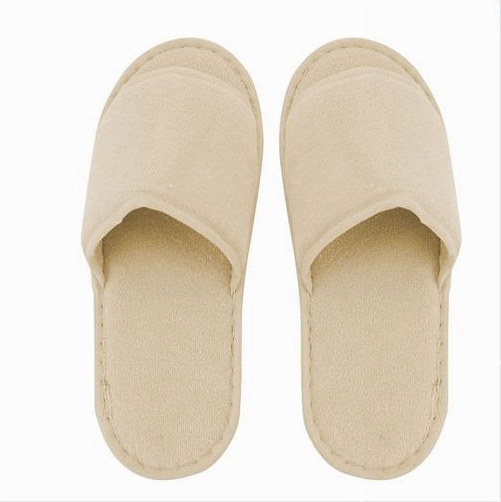 COPPIA PANTOFOLE CIABATTE BAGNO IN TESSUTO BEIGE TAGLIA 35-40 STANZA HOTEL 79675 in Pantofole Trade Shop italia - Napoli, commercioVirtuoso.it