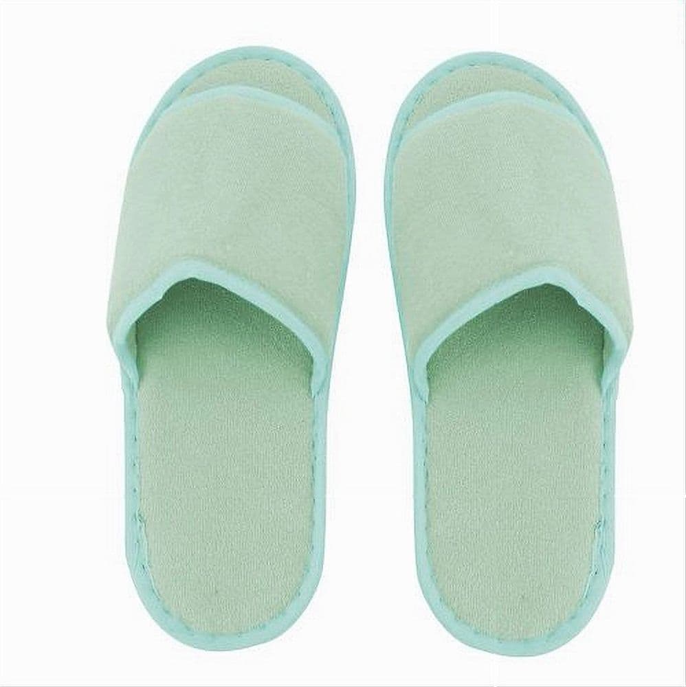 COPPIA PANTOFOLE CIABATTE BAGNO IN TESSUTO VERDE TAGLIA 39-45 STANZA HOTEL 79680 in Pantofole Trade Shop italia - Napoli, commercioVirtuoso.it