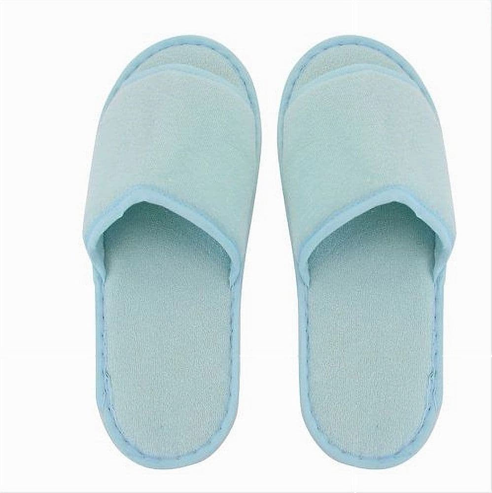 COPPIA PANTOFOLE CIABATTE BAGNO TESSUTO AZZURRO TAGLIA 39-45 STANZA HOTEL 79682 in Pantofole Trade Shop italia - Napoli, commercioVirtuoso.it
