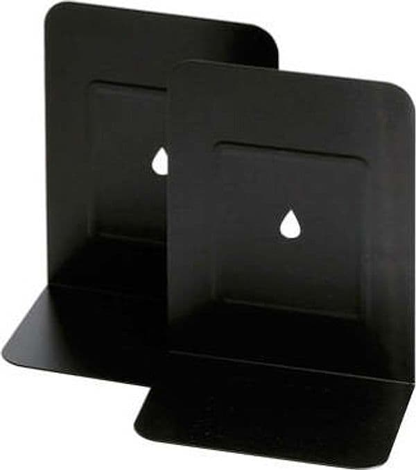 Coppia reggilibri - metallo - 13 5 x 17 5 cm nero - Lebez Cancelleria e prodotti per ufficio/Archivio ufficio e accessori per scrivania/Accessori da scrivania e archiviazione/Fermalibri Eurocartuccia - Pavullo, Commerciovirtuoso.it
