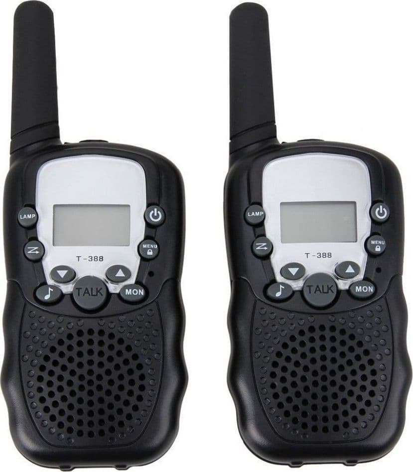 COPPIA RICETRASMITTENTI WALKIE TALKIE 2 MULTI CANALI WIRELESS 5 KM TORCIA T-388