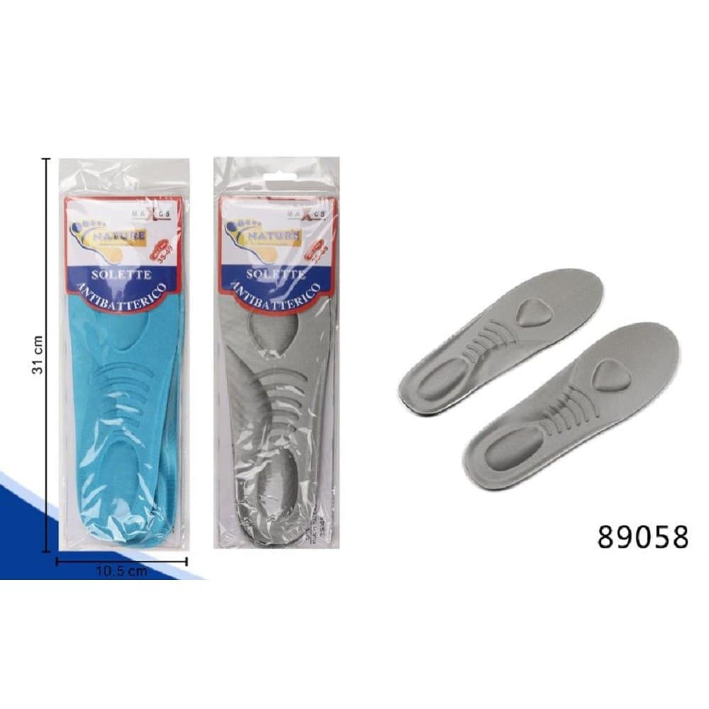 Coppia Solette Piede Benessere Scarpe Calzature Antibatteriche Tg. 35-45 89058 Moda/Accessori per gioielli orologi e scarpe/Prodotti per la pulizia per scarpe e accessori/Solette/Comfort Trade Shop italia - Napoli, Commerciovirtuoso.it