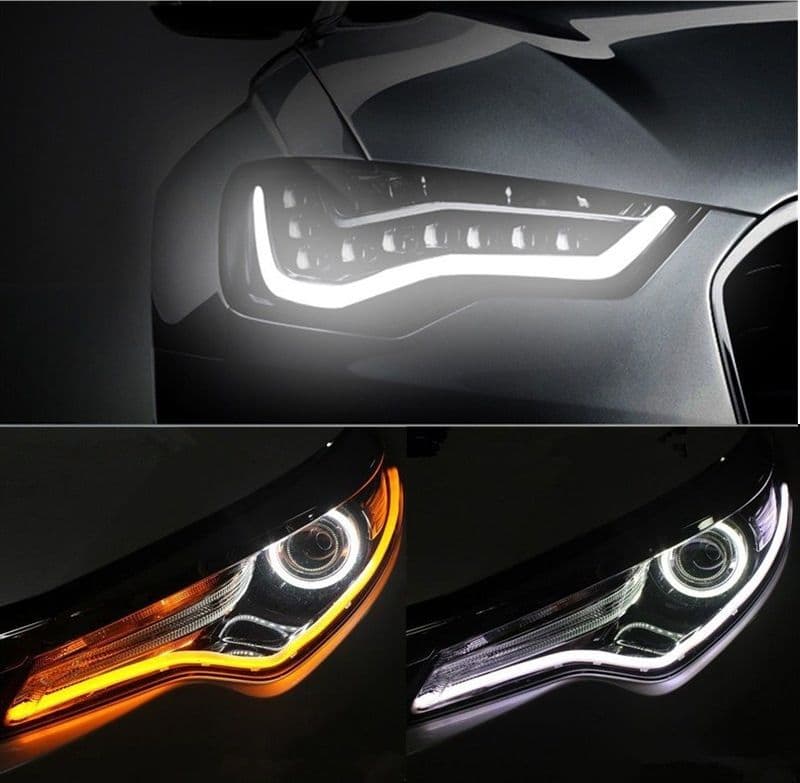 COPPIA TUBO FLESSIBILE FARI BICOLORE DRL LED LUCE DAYTIME BIANCA GIALLA 600mm Auto e Moto/Parti per auto/Luci lampadine e indicatori/Lampadine/Lampadine per esterno Trade Shop italia - Napoli, Commerciovirtuoso.it