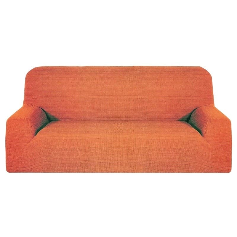 Copridivano 2 Posti Arancione Melody Estendibile Da 110 A 150 Cm Elasticizzato