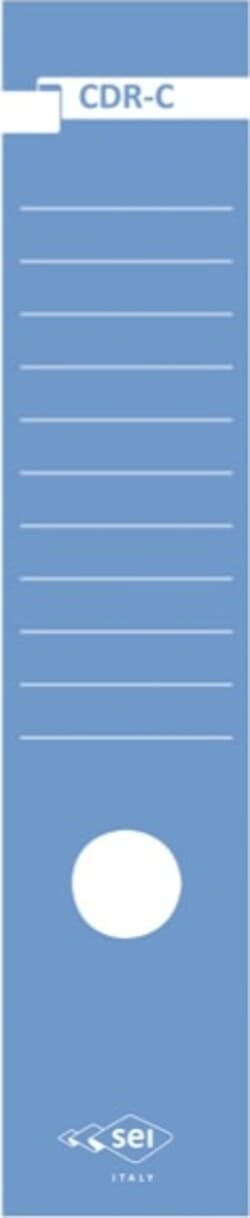 Copridorso CDR C - carta autoadesiva - 7 x 34 5 cm - blu - Sei Rota - conf. 10 pezzi Cancelleria e prodotti per ufficio/Archivio ufficio e accessori per scrivania/Raccoglitori e accessori per raccoglitori/Divisori per raccoglitori Eurocartuccia - Pavullo, Commerciovirtuoso.it