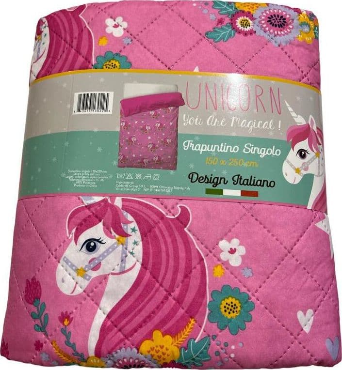 Copriletto trapuntino estivo disney unicorno singolo in Trapunte e copriletti Falco Biancheria - Parete, commercioVirtuoso.it