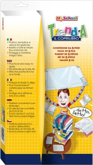 Coprilibro Trend-A preformato - 48x31cm - neutro trasparente - Ri.plast - conf. 5 pezzi Cancelleria e prodotti per ufficio/Scuola e materiale didattico/Materiale scolastico/Copertine per i libri Eurocartuccia - Pavullo, Commerciovirtuoso.it